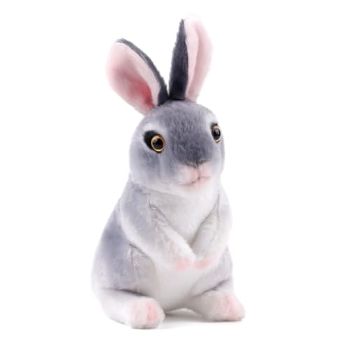 ANBOOR 7.87-Zoll-Realitätsgetreues Kaninchen-Plüschtierspielzeug, lebensechtes Kaninchen-Plüsch, niedliches Plüschtierspielzeug für Kinder Osterkorbfüllungen. von ANBOOR