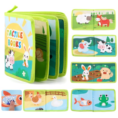 ANBOOR Baby-Stoffbücher als sensorische Spielzeuge, berührungs- und knisternde Bücher für die frühkindliche Bildung und das Lernen, geeignet Alter von 3-5 Jahren ANBOOR Baby-Stoffbücher als sensorische Spielzeuge, berührungs- und knisternde Bücher für die frühkindliche Bildung und das Lernen, geeignet Alter von 3-5 Jahren von ANBOOR