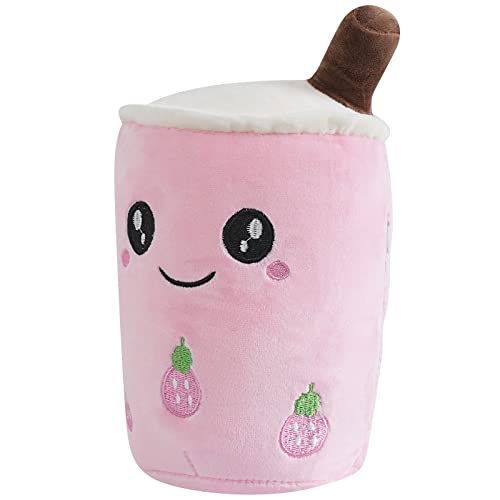 ANBOOR Bubble Tea Cuddly Toy Boba Stuffed Toy Plush Toy Milk Tea Plush Dolls Stuffed Plush Children's Toy for Party Favours (25 cm, Strawberry) von ANBOOR