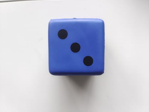 ANBOOR Große Schaumstoffwürfel für Erwachsene Kinder – 8 cm Jumbo Lustige Würfel Riesig Weich Bunt für Spieleabende & Klassenaktivitäten (Blau) von ANBOOR