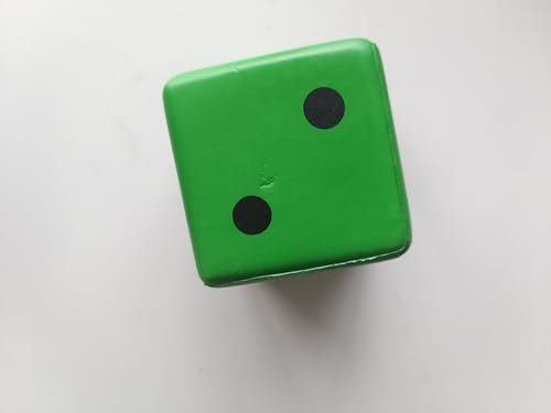 ANBOOR Große Schaumstoffwürfel für Erwachsene Kinder – 8 cm Jumbo Lustige Würfel Riesig Weich Bunt für Spieleabende & Klassenaktivitäten (Grün) von ANBOOR