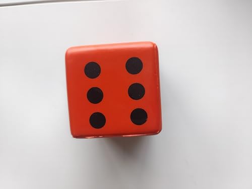 ANBOOR Große Schaumstoffwürfel für Erwachsene Kinder – 8 cm Jumbo Lustige Würfel Riesig Weich Bunt für Spieleabende & Klassenaktivitäten (Orange) von ANBOOR