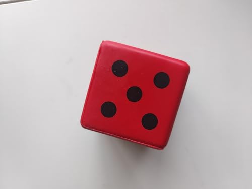 ANBOOR Große Schaumstoffwürfel für Erwachsene Kinder – 8 cm Jumbo Lustige Würfel Riesig Weich Bunt für Spieleabende & Klassenaktivitäten (Rot) von ANBOOR