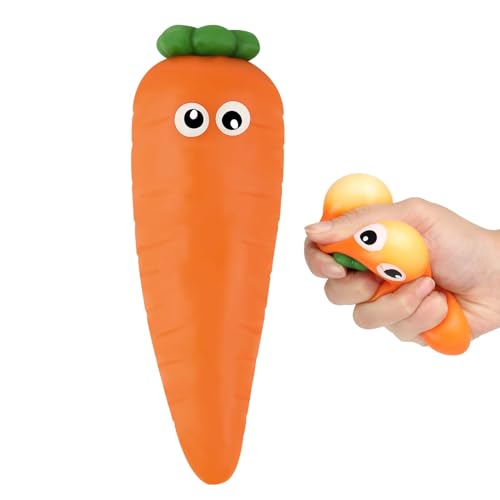 ANBOOR Karotten Squishies Spielzeug,simulierte Karotte, Stressabbau-Spielzeug,Obst-Neuheit,Drückspielzeug,, Party-Gefälligkeiten für Kinder von ANBOOR