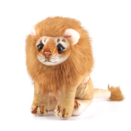 ANBOOR Löwen Plüschtiere, 22cm realistisches Löwenplüschtier, weicher, süßer Plüschlöwe für Kinder, lebensechtes Wildtier-Plüschtier als Dekoration für Geburtstagspartys ANBOOR Löwen Plüschtiere, 22cm realistisches Löwenplüschtier, weicher, süßer Plüschlöwe für Kinder, lebensechtes Wildtier-Plüschtier als Dekoration für Geburtstagspartys von ANBOOR