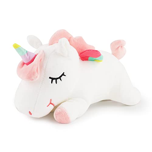 ANBOOR Einhorn Stofftier Spielzeug Kawaii Weiches Einhorn Pferd Plüsch Überwurfkissen für Kinder Mädchen Jungen Geburtstag Partygeschenke (30cm, weiß) von ANBOOR