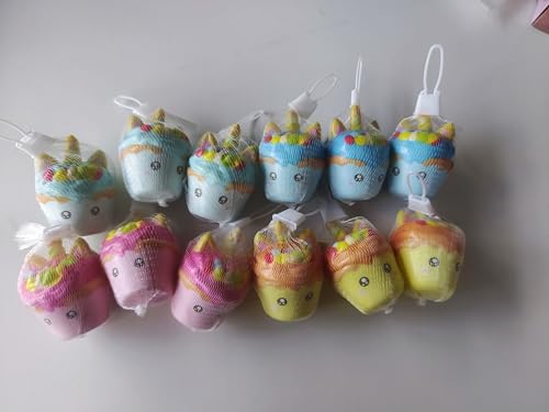 Anboor 12 Stück Squishies Spielzeug Einhornkuchen Stressbälle Quetschspielzeug Schaum Squishies Stressabbau für Kinder Erwachsene Preise von ANBOOR