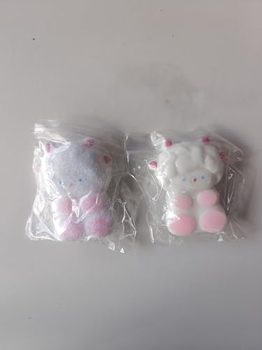 Anboor 2 Stück Lamm-Quetschspielzeug, 9,9 cm, weiches, klebriges Lamm-Quetschspielzeug mit Lätzchen, Stressabbau für Kinder und Erwachsene, Geburtstagsgeschenk für Autisten von ANBOOR