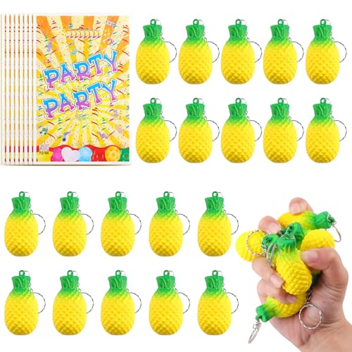 Anboor 20 PCs Ananas Stressspielzeug mit Schlüsselanhagen und 10 Partybeutel, Dehnbare Ananas -Zappelspielzeuge für Stressabbau, Mini -Squeeze -Party -Gefälligkeiten für Erwachsene von Kindern Anboor 20 PCs Ananas Stressspielzeug mit Schlüsselanhagen und 10 Partybeutel, Dehnbare Ananas -Zappelspielzeuge für Stressabbau, Mini -Squeeze -Party -Gefälligkeiten für Erwachsene von Kindern von ANBOOR