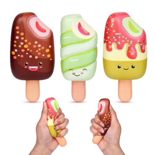 Anboor 3 Stück Squishies Set, Lebensmittel-Squishies Langsam steigend Weiche Kawaii-EIS am Stiel-Squishies für Kinder Stressabbau-Lebensmittel-Schaum-Squishies-Spielzeug als Partygeschenke Anboor 3 Stück Squishies Set, Lebensmittel-Squishies Langsam steigend Weiche Kawaii-EIS am Stiel-Squishies für Kinder Stressabbau-Lebensmittel-Schaum-Squishies-Spielzeug als Partygeschenke von ANBOOR