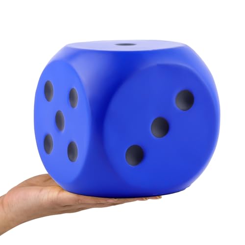Anboor 5,9 Zoll große Schaumstoff - Würfel, weiche Riesenwürfel für Schulspiel - Würfel, Kinder - Spielzeuge, Geschenk - Sammlungen, dekorative Requisiten (blau) von ANBOOR