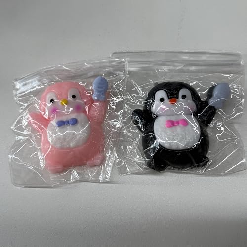 Anboor Pinguin-Squishies-Spielzeug 2er-Pack-8 cm süße, weiche Pinguin-Stressball-Squeeze-Sensorikspielzeuge zur Stressbewältigung, Kawaii Partygeschenke für Kinder und Erwachsene (Schwarz & Rosa) Anboor Pinguin-Squishies-Spielzeug 2er-Pack-8 cm süße, weiche Pinguin-Stressball-Squeeze-Sensorikspielzeuge zur Stressbewältigung, Kawaii Partygeschenke für Kinder und Erwachsene (Schwarz & Rosa) von ANBOOR