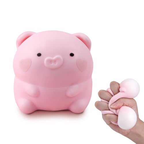 Anboor Schweinchen Squishies, Dehnbares Tier Stressball, Sensorisches Entlastungs-Spielzeug für Kinder und Erwachsene als Geburtstagsgeschenk Anboor Schweinchen Squishies, Dehnbares Tier Stressball, Sensorisches Entlastungs-Spielzeug für Kinder und Erwachsene als Geburtstagsgeschenk von ANBOOR