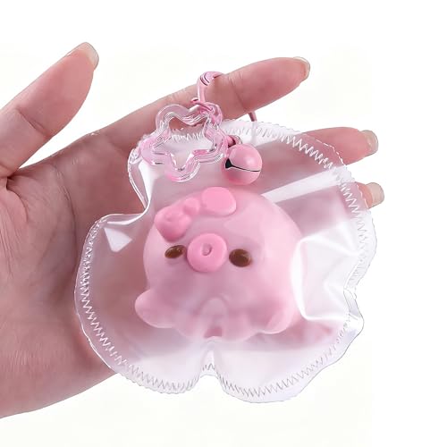 Anboor Silikon-Squishy-Spielzeug, 6,1 cm, süßes, weiches Kawaii-Oktopus-Squishy-Spielzeug zum Stressabbau, für Kinder und Erwachsene Rucksäcke von ANBOOR