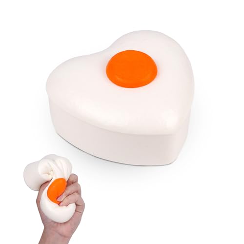 Anboor Squishies, Weiche Lebensmittel-Squishies mit langsamem Aufsteigen, duftende Herz-Ei-Squishies zur Stressentlastung für Kinder, realistische Lebensmittel-Schaum-Squishies-Spielzeuge Anboor Squishies, Weiche Lebensmittel-Squishies mit langsamem Aufsteigen, duftende Herz-Ei-Squishies zur Stressentlastung für Kinder, realistische Lebensmittel-Schaum-Squishies-Spielzeuge von ANBOOR