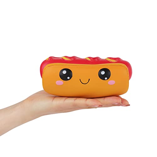 Anboor Squishies Hot Dog Spielzeug Kawaii Weiches Essen Langsam Aufsteigende Duftende Brot Squishies Stressabbau Kinder Spielzeug von ANBOOR
