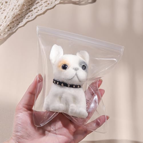 Anboor Squishies-Spielzeug für Hunde – Weiches, pelziges Hunde-Quetschspielzeug mit Piratenauge für Kinder und Erwachsene, niedliches realistisches sensorisches Zappelspielzeug mit Halsband (10,4 cm) von ANBOOR