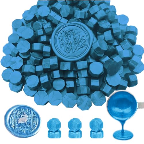 Wachs Siegel Perlen, ANBOSE 300 Stück Achteck Blau Siegel Wachs Perlen, Wachs Siegel Perlen für Brief-Siegel-Wachs Wachs Siegel Perlen, ANBOSE 300 Stück Achteck Blau Siegel Wachs Perlen, Wachs Siegel Perlen für Brief-Siegel-Wachs von ANBOSE