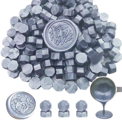 ANBOSE Siegelwachsperlen, 300 Stück, achteckig, Silber, Siegelwachsperlen, Siegelwachsperlen für Siegelwachs, Buchstaben ANBOSE Siegelwachsperlen, 300 Stück, achteckig, Silber, Siegelwachsperlen, Siegelwachsperlen für Siegelwachs, Buchstaben von ANBOSE