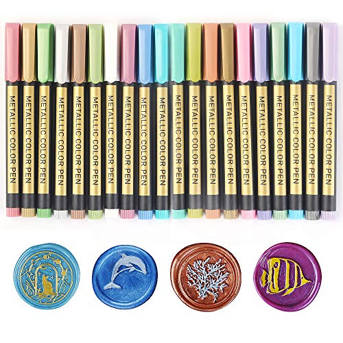 Wachssiegelstift-Kit, ANBOSE 20-Farben-Metallic-Markierungsstift zum Dekorieren von Wachssiegelstempeln, Premium-Wachssiegelstiftset für Hochzeitswachs-Umschlagdichtung, Passend für alle Wachssiegelstift-Kit, ANBOSE 20-Farben-Metallic-Markierungsstift zum Dekorieren von Wachssiegelstempeln, Premium-Wachssiegelstiftset für Hochzeitswachs-Umschlagdichtung, Passend für alle von ANBOSE