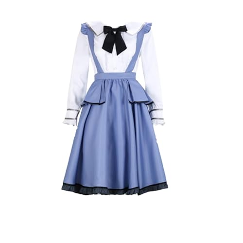 ANDHOM Damen-Dienstmädchenkleid, Cosplay-Kostüme, Kostüme, Halloween, Hemd, Riemchenrock, Fliege-Set von ANDHOM