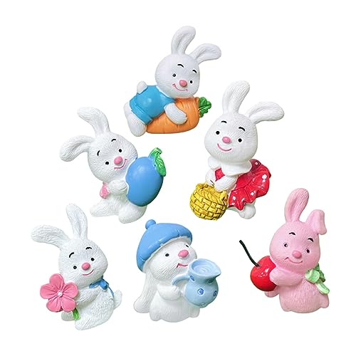 6Stücke Hasen Figuren Niedliche Dekoration für Kuchen Auto und Miniaturgärten Geschenkidee für Ostern und Geburtstagsfeiern 6Stücke Hasen Figuren Niedliche Dekoration für Kuchen Auto und Miniaturgärten Geschenkidee für Ostern und Geburtstagsfeiern von ANDRESLAD