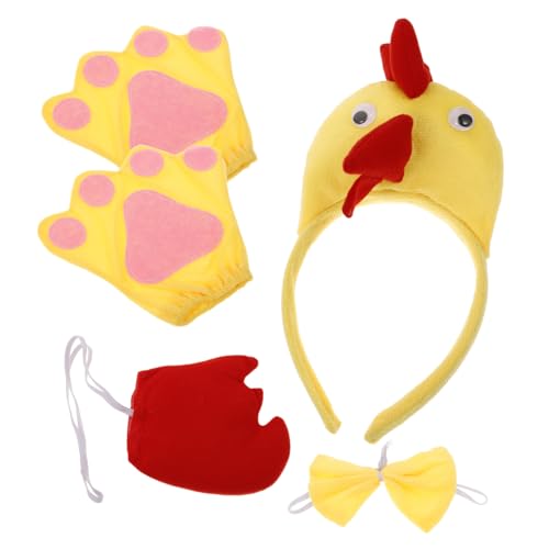 ANDRESLAD 1 Satz Cartoon-küken-kostüm, Fliege, Schwanzhandschuhe, Stirnband, Küken-cosplay-kostüm, Küken-kostüm, Küken-cosplay-kopfschmuck, Schwanzhandschuhe, Bowtie-requisiten ANDRESLAD 1 Satz Cartoon-küken-kostüm, Fliege, Schwanzhandschuhe, Stirnband, Küken-cosplay-kostüm, Küken-kostüm, Küken-cosplay-kopfschmuck, Schwanzhandschuhe, Bowtie-requisiten von ANDRESLAD