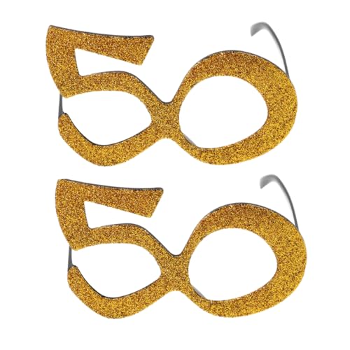 ANDRESLAD 2 Stück Geburtstagsbrillen, Glitzernde Sonnenbrillen in Zahlenform, Neuartige Brillen, Photo Booth-requisiten Für Partygeschenke Zum 50. Geburtstag Und Jahrestag ANDRESLAD 2 Stück Geburtstagsbrillen, Glitzernde Sonnenbrillen in Zahlenform, Neuartige Brillen, Photo Booth-requisiten Für Partygeschenke Zum 50. Geburtstag Und Jahrestag von ANDRESLAD