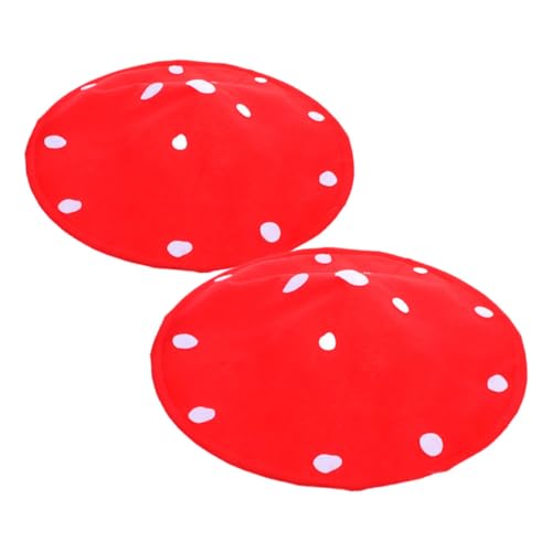 ANDRESLAD 2 Stück Pilz Kostümhut für Erwachsene Farbintensiver Langlebiger Party und Cosplay Hut mit Einzigartigem Design Lustiges Accessoire für Frauen und Männer bei Bühnenauftritten von ANDRESLAD