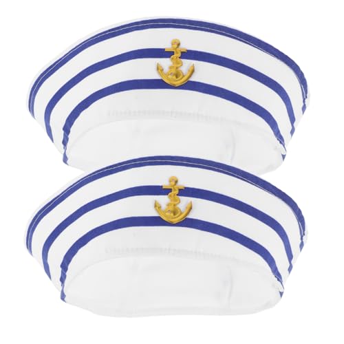 ANDRESLAD 2 Stück Teiliges Matrosen Mützen aus Langlebigem Polyester Klassisches Marine Gestreift für Kostümpartys Bühnenauftritte und Nautische Feier Einheitsgröße ANDRESLAD 2 Stück Teiliges Matrosen Mützen aus Langlebigem Polyester Klassisches Marine Gestreift für Kostümpartys Bühnenauftritte und Nautische Feier Einheitsgröße von ANDRESLAD