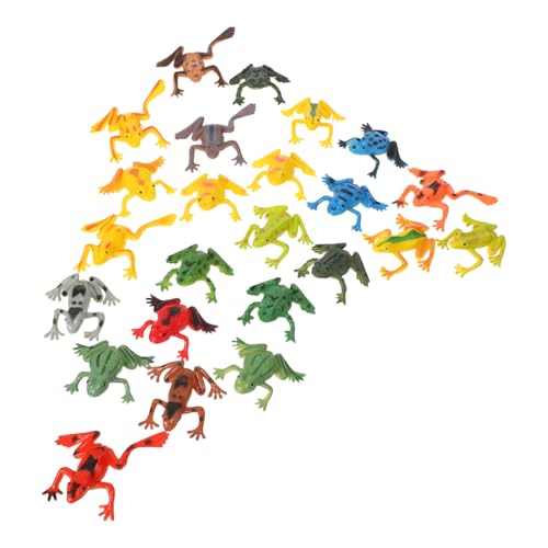 ANDRESLAD 24 Stück Teiliges Froschfigur aus Realistische Kleine Froschmodelle für Langlebige Tierfiguren zur Dekoration Naturbeobachtung und Lernspielzeug für Drinnen von ANDRESLAD