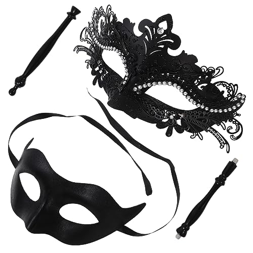 ANDRESLAD 2Stücke Halbe Gesichtsmaske für Maskerade Ball Cosplay und Karneval Verstellbare und Komfortable Masken für Damen und Herren für Halloween und Kostümveranstaltungen ANDRESLAD 2Stücke Halbe Gesichtsmaske für Maskerade Ball Cosplay und Karneval Verstellbare und Komfortable Masken für Damen und Herren für Halloween und Kostümveranstaltungen von ANDRESLAD