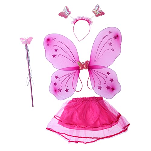 ANDRESLAD 4 Teiliges ädchen Kostü Set Mit Tüllrock Flügeln Haarband Und Zauberstab Für Prinzessin Kostü Rosarot Für Karneval Geburtstagsfeiern Und Aufführungen ANDRESLAD 4 Teiliges ädchen Kostü Set Mit Tüllrock Flügeln Haarband Und Zauberstab Für Prinzessin Kostü Rosarot Für Karneval Geburtstagsfeiern Und Aufführungen von ANDRESLAD