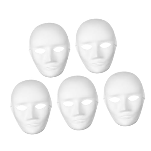 ANDRESLAD Bastelmasken Zum Dekorieren 5 Stück Weiße Blankomasken Für Cosplay-partys Halloween-zubehör ANDRESLAD Bastelmasken Zum Dekorieren 5 Stück Weiße Blankomasken Für Cosplay-partys Halloween-zubehör von ANDRESLAD