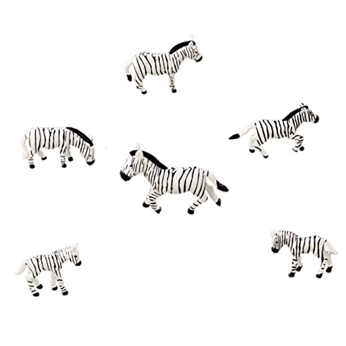 ANDRESLAD 6 Stück Teiliges Zebra Miniaturfiguren Resin Kreative Deko für Mikrolandschaften Garten und Innenräume Langlebige und Sichere Gestaltungselemente von ANDRESLAD