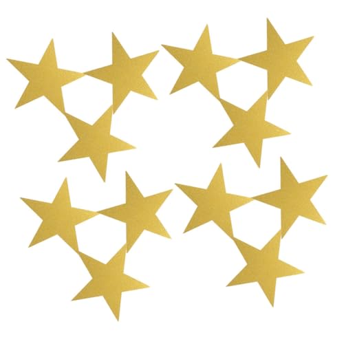 ANDRESLAD 80 Stück Glitzernde Papiersterne Fünfpunkt Stern Ausschneide Dekorationen für DIY Bastelprojekte Klassenzimmer Pinnwand Geburtstag Hochzeit Weihnachtsfeier von ANDRESLAD
