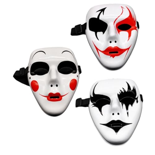 ANDRESLAD Bemalbare Party Kunststoffmasken mit Masken Plastikmaske Dekorative Maskenmasken Maskerademasken Maske Blanko Seilen Kostüme Gebundenen für Cosplay Weiße Requisiten Vollständig von ANDRESLAD