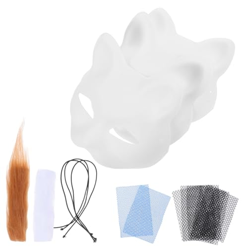 ANDRESLAD Blanko Katzenmaske PVC Handbemalbare Weiße Tiermaske für Kostümpartys Halloween und Maskeraden Kreative DIY für Gestaltung ANDRESLAD Blanko Katzenmaske PVC Handbemalbare Weiße Tiermaske für Kostümpartys Halloween und Maskeraden Kreative DIY für Gestaltung von ANDRESLAD