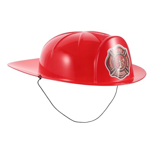 ANDRESLAD Feuerwehrhelm Feuerwehrkostüm Verstellbarer Feuerwehrhut für Jungen und Mädchen Robustes Feuerwehrzubehör für Rollenspiele und Karneval Fördert Fantasie und von ANDRESLAD
