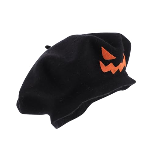 ANDRESLAD Halloween Party Beret Schwarzer aus Umweltfreundlichem Material und Leicht Komfortabel zu Tragen für Kostüm Themenpartys Feine Verarbeitung mit Glatter Oberfläche von ANDRESLAD