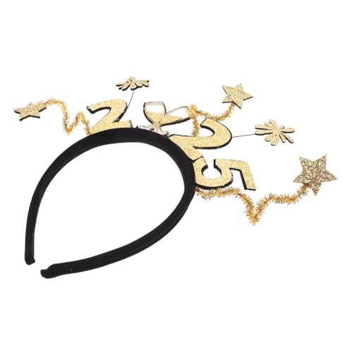 ANDRESLAD Neujahrsstirnband mit Zahlenmotiv Wiederverwendbarer Party Haarreif für Silvester Karneval und Festliche Themen Kopfschmuck für Erwachsene und Foto Requisiten von ANDRESLAD