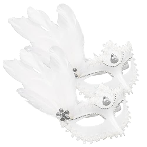 ANDRESLAD Halloween Karneval Kopfbedeckung Dekorative Federn Maske 2 Stück Maskerade Maske Requisiten ANDRESLAD Halloween Karneval Kopfbedeckung Dekorative Federn Maske 2 Stück Maskerade Maske Requisiten von ANDRESLAD