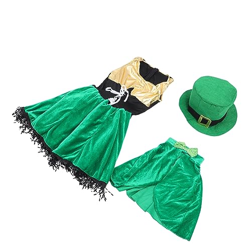 ANDRESLAD St Patrick's Day Cosplay Kostüm Damen Grün S Bühnenkostüm Karnevalskostüm Festliche Verkleidung für Party und Bühnenauftritt ANDRESLAD St Patrick's Day Cosplay Kostüm Damen Grün S Bühnenkostüm Karnevalskostüm Festliche Verkleidung für Party und Bühnenauftritt von ANDRESLAD