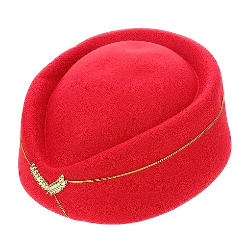 ANDRESLAD Stewardess Baskenmütze Cosplay Stewardess Hut Cosplay Zubehör Uniform Hut Flugbegleiter Flugbegleiter er Zubehör Kostüm von ANDRESLAD