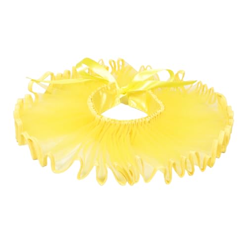 ANDRESLAD Vintage Rüschenkragen aus Tüll Verstellbarer Mittelalterlicher Renaissance Fake Collar Leichter Abnehmbarer Elizabethanischer Neck Ruff für Unisex Cosplay Halloween und Theater von ANDRESLAD