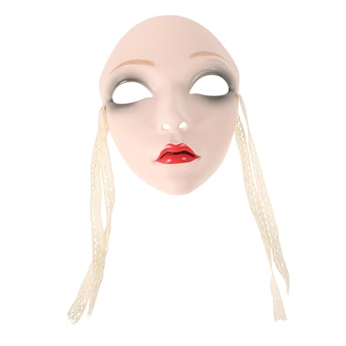 ANDRESLAD Vollgesichtsmaske für Frauen Traditionelle Chinesische Maske Handgemalte Hanfu Cosplay Maske Leichte Kunststoffschönheitsmaske für Partys und Aufführungen Retro von ANDRESLAD