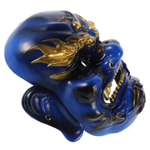 ANDRESLAD der Vermögensmaske Halloween-Teufelsmaske lustige Halloween-Maske gruselige Masken für Dämonenmaske Cosplay -Masken Maskerade Kostüm Harz Blue von ANDRESLAD