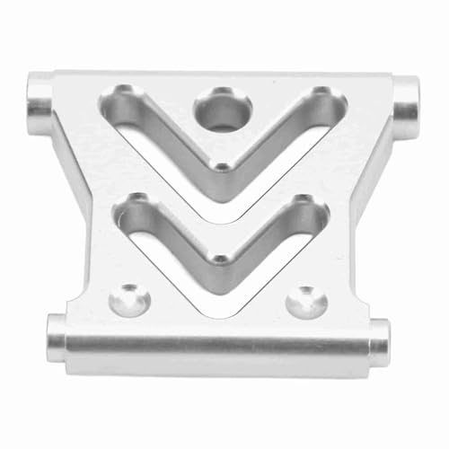 ANGGREK Aluminiumlegierung RC Car Front Lünette Stoßstangenschutz für 1/10 Fahrzeuge mit Anti-Collision-Polster-Upgrade-Zubehör (Silver) von ANGGREK