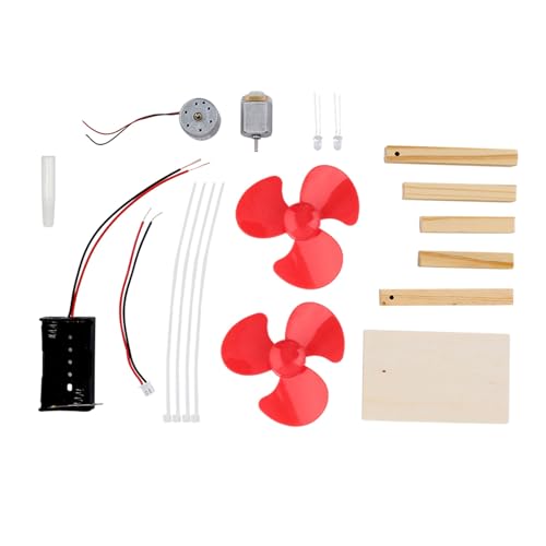 ANGGREK DIY Wind Generator Spielzeug-Bausatz Pädagogisches Wissenschafts-Set 1,5V Holzmodell-Bausatz für Praktisches Lernen mit Sicheren Nicht- Materialien von ANGGREK