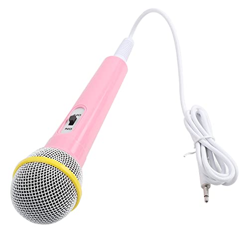 ANGGREK Karaoke Mikrofon Kabelgebundenes Dynamisches Mikrofon 3,5 -mm -Jack mit Hervorragender Klangqualität für Geschenke mit Gesangspartys (PINK) von ANGGREK